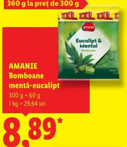 Lidl Amanie bomboane mentă-eucalipt Ofertă