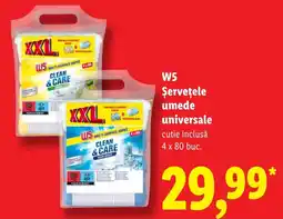 Lidl W5 Șervețele umede universale Ofertă