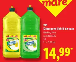 Lidl W5 detergent lichid de vase Ofertă