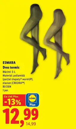 Lidl Esmara Dres termic Ofertă