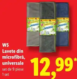 Lidl W5 lavete din microfibră, universale Ofertă