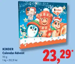 Lidl Kinder Calendar Advent Ofertă
