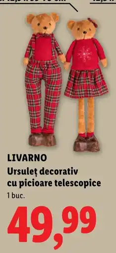 Lidl LivarNo Ursulet decorativ cu picioare telescopice Ofertă