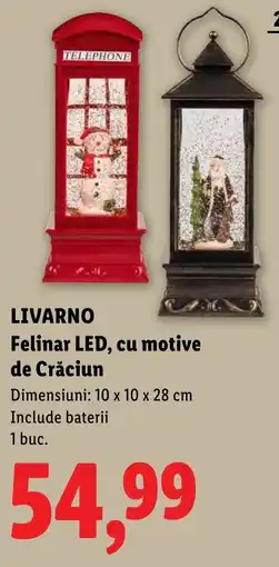 Lidl LivarNo Felinar LED cu motive de Crăciun Ofertă