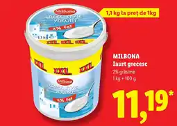 Lidl Milbona Iaurt grecesc Ofertă