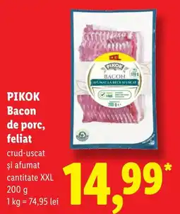 Lidl Pikok bacon de porc, feliat Ofertă