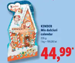 Lidl Kinder mix dulciuri calendar Ofertă