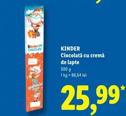 Lidl Kinder Ciocolată cu cremă de lapte Ofertă