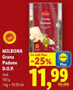 Lidl Milbona Grana Padano Ofertă