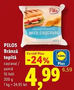 Lidl Pilos brânză topită cașcaval / șuncă Ofertă