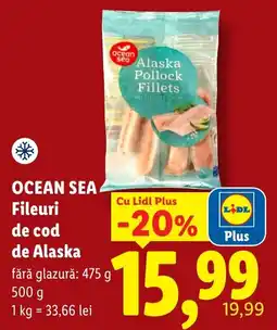 Lidl Ocean Sea Fileuri de cod de Alaska Ofertă