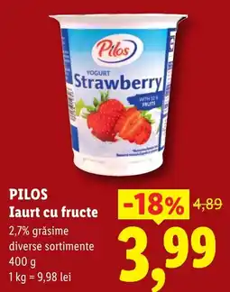 Lidl Pilos Iaurt cu fructe Ofertă