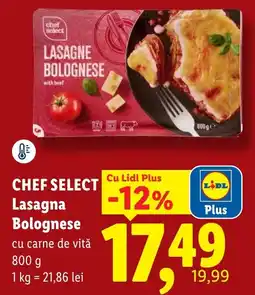 Lidl Chef Select Lasagna Bolognese Ofertă