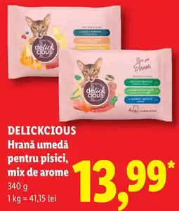 Lidl Delickcious Hrană umedă pentru pisici, mix de arome Ofertă