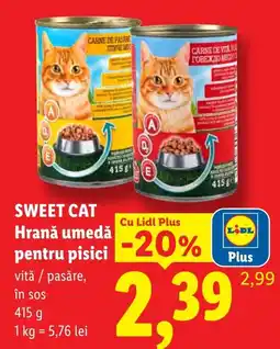 Lidl Sweet Cat Hrană umedă pentru pisici Ofertă