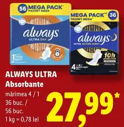 Lidl Always ultra absorbante Ofertă