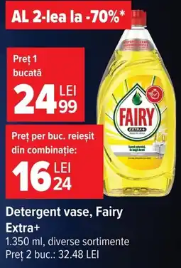 Carrefour Detergent vase fairy extra+ Ofertă