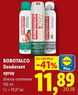 Lidl Borotalco deodorant spray Ofertă