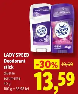 Lidl Lady Speed Deodorant stick Ofertă