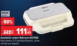 Carrefour Sandwich maker Rohnson R2758C Ofertă