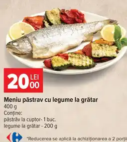 Carrefour Carrefour meniu păstrav cu legume la grătar Ofertă