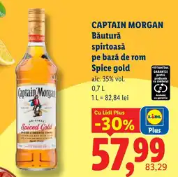 Lidl Captain Morgan Băutură spirtuoasă pe bază de rom Spice gold Ofertă