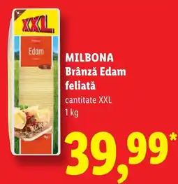 Lidl Milbona brânză edam feliată Ofertă