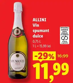Lidl Allini vin spumant dulce Ofertă