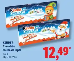 Lidl Kinder Ciocolată cremă de lapte Ofertă