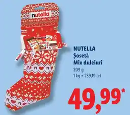 Lidl Nutella Șosetă Mix dulciuri Ofertă