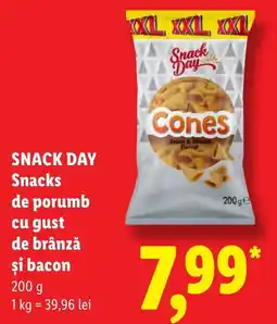 Lidl Snack Day Snacks de porumb cu gust de brânză și bacon Ofertă