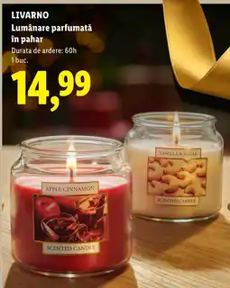 Lidl Livarno lumânare parfumată în pahar Ofertă