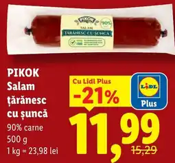 Lidl Pikok salam țărănesc cu șuncă Ofertă
