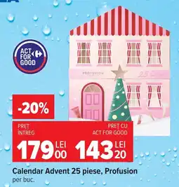 Carrefour Profusion calendar advent 25 piese Ofertă