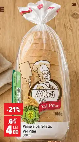 Carrefour Pâine albă feliată , Vel Pitar Ofertă