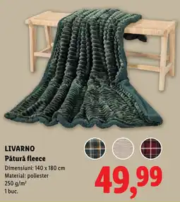 Lidl Livarno Pătură fleece Ofertă
