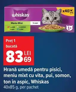 Carrefour Whiskas hrană umedă pentru pisici Ofertă