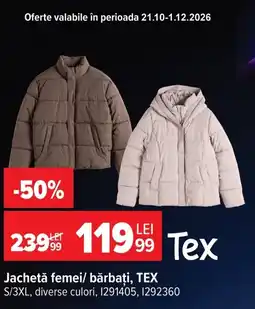 Carrefour Tex jachetă femei bărbați Ofertă