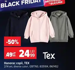 Carrefour Tex hanorac copii Ofertă