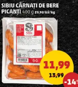 Penny Sibiu cârnați de bere picanți Ofertă