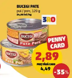 Penny Bucegi pate pui / porc Ofertă