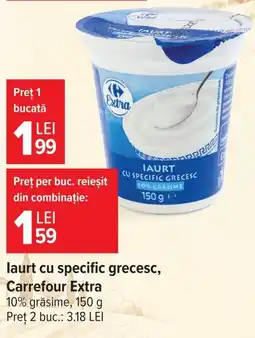 Carrefour Iaurt cu specific grecesc, Carrefour Extra Ofertă
