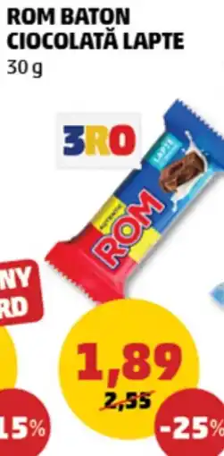 Penny Rom baton ciocolata lapte Ofertă