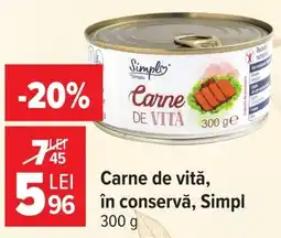 Carrefour Simplu carne de vită Ofertă