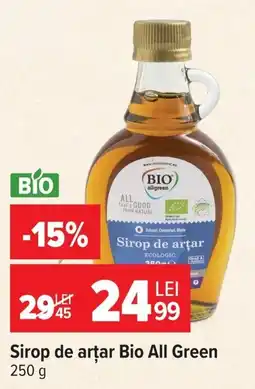 Carrefour Sirop de arțar Bio All Green Ofertă