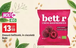 Carrefour Bettr Zmeură liofilizată, în ciocolată Ofertă