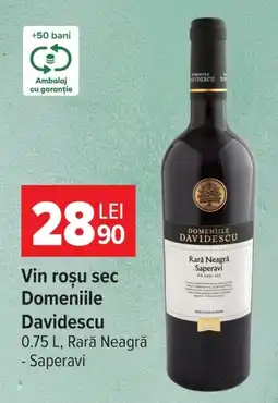 Carrefour Domeniile Davidescu vin roșu sec Ofertă