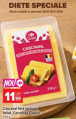 Carrefour Market Carrefour Classic Cașcaval fără lactoză, feliat Ofertă