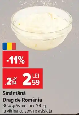 Carrefour Market Smântână Drag de România Ofertă