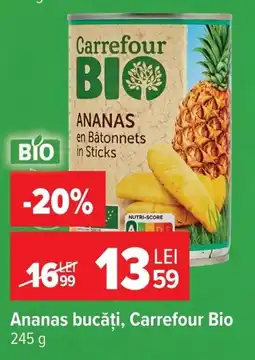 Carrefour Carrefour Bio Ananas bucăți Ofertă
